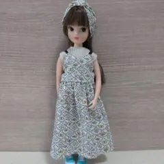 復刻版初代リカちゃん ハンドメイド洋服(キャミワンピ リバティ生地)　3点セットのサムネイル