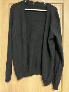 ユニクロ　カシミヤ　黒カーディガン