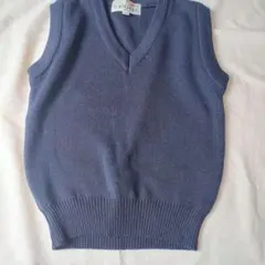 美品ネイビー Vネック ニットベスト