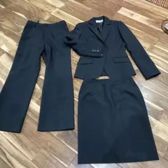 黒スーツ　ジャケット　スカート　パンツ　3点set