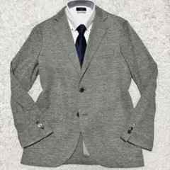 【未使用級】近年モデル ビームスハート ニット テーラードジャケット リネン混