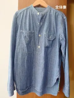 【最終価格】 ストライプデニム長袖シャツ