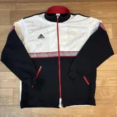 00s アディダス トラックジャケット 万国旗タグ ジャージ グレー XO