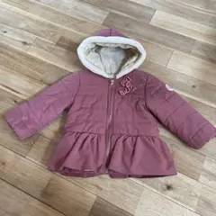 Conocoピンク フリル付き 中綿コート　95