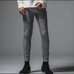 RESOUND CLOTHING リサウンドクロージングロングパンツ　千鳥白黒