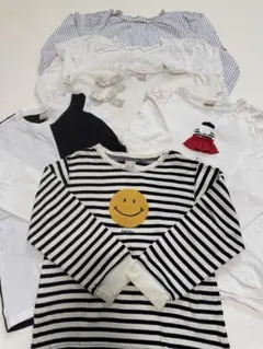 プティマイン長袖ブラウス&カットソーTシャツ130サイズ6点まとめ売り