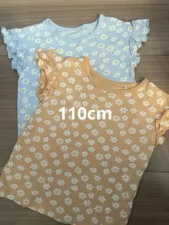 西松屋　花柄Tシャツ　2枚セット　110cm