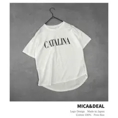 極美品 MICA&DEAL CATALINAロゴTシャツ 日本製 コットン 白のサムネイル