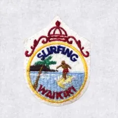 SURFING WAIKIKI ヴィンテージ　 刺繍 ロゴ　ワッペン　パッチ