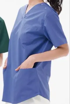 ② ES-8662女子スクラブ　Lサイズ　看護師　介護士のサムネイル