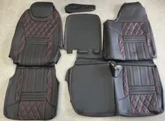 N-VAN JJ1 / JJ2 シートカバー LAT車赤黒パンチングレザー一台分 