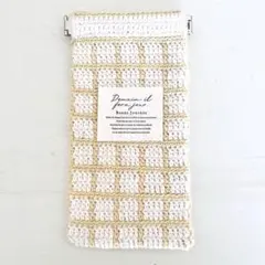 １点もの‼︎ ハンドメイド グラフチェックバネ口ポーチ　⚫︎新色れもんミルクカラー⚫︎