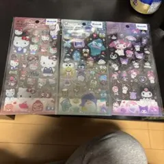 クリアキャンディシール☆ハローキティ、サンリオキャラクターズ、マイメロクロミ３枚