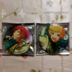 あんスタ ポートレートサイン ポトレ 逆先夏目 春川宙 缶バッジ 2点セット