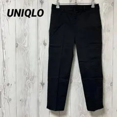 【UNIQLO】ユニクロ　チノパン　レディース　7部丈　黒　オフィス　ストレッチ