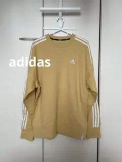 adidas アディダス イエロー スウェット 3本ライン トレーナー　Mサイズ