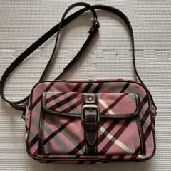 BURBERRY レッドチェック ショルダーバッグ