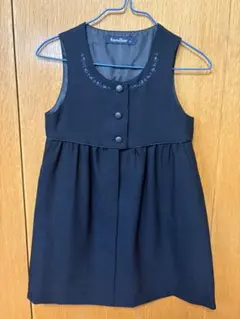 ファミリア　女の子　フォーマル　ワンピース　ネイビー　花刺繍　95センチ