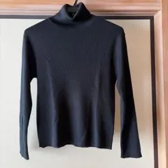 ブラックタートルネックセーター 3L