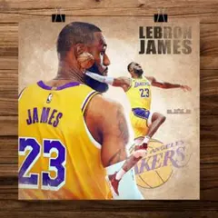 NBA レブロン・ジェームズ レイカーズ アートポスター A2版 - メルカリ