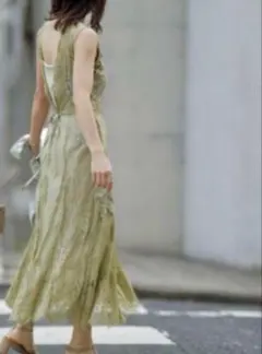 FRAY I.D レースモチーフドレス　オケージョンドレス　ミント　刺繍　M