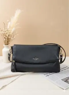 【美品】ケイトスペード 本革 ショルダーバッグ ブラック