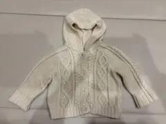 babyGap フード付きニットパーカー アイボリー　ベビーギャップ　80