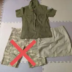 セット　迷彩柄ショートパンツ　M【BACK NUMBER】半袖ミリタリーシャツ