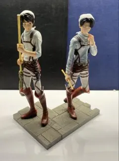 進撃の巨人 DXF お掃除エレン お掃除リヴァイ フィギュア 2体セット