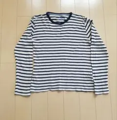 長袖カットソー　ボーダー柄