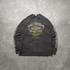 HARLEY-DAVIDSONスカルラグランスリーブサーマルロンT長袖古着XL HARLEY-DAVIDSONスカルラグランスリーブサーマルロンT長袖古着XL