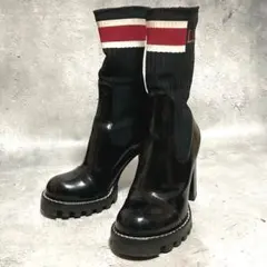 ルイヴィトン　LOUIS VUITTON (36) ソックスブーツ　ヒール　黒のサムネイル
