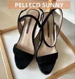 PELLICO SUNNY ブラックウェッジサンダル　サイズ36