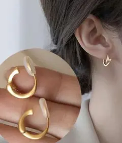 ゴールドカラー フープイヤリング