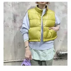 BEAMS BOYのナイロンタフタ リバーシブルダウンベストのサムネイル