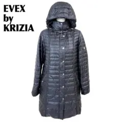 美品 EVEX KRIZIA ダウンコート EKシルバープレート 44 ネイビーのサムネイル