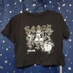 SHEIN ROMWE Punk Rock スカル 文字グラフィック ティー