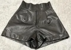 GRL レザーショートパンツ ブラック