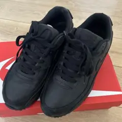 ナイキエアマックス90 LTR ブラックレザー　25.5cm