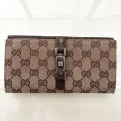 GUCCI グッチ ジャッキー GGキャンバス 長財布 ブラウン - メルカリ