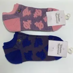 ヴィヴィアンウエストウッドレディースショートソックスオーブエンボス加工2点新品