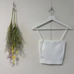 GRL 2Wayパット付きクロップド丈リブテレコキャミソール