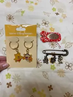 ディズニー　キーホルダー　3点