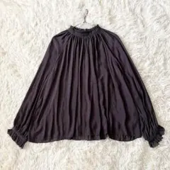 美品】ma couleur サテンブラウス ドルマンスリーブ 茶 38 - メルカリ