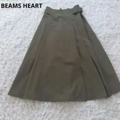 【BEAMS HEART】巻きスカート風スカート ロング丈 きれいめカジュアル