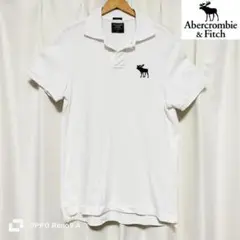 【古着】 アバクロンビー&フィッチ アバクロ 半袖 ポロシャツ 白 【L】