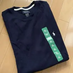 新品　POLO ニット 長袖Tシャツ コットン NVY 8216712