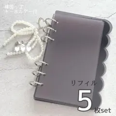 クリアバインダー もこもこ 黒 透明 6穴 リフィル ファイル 韓国風 貯金