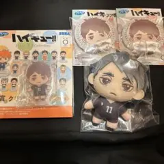 ハイキュー セガ くじ ぬいぐるみ クリアスタンド 缶バッジ 宮治 セット