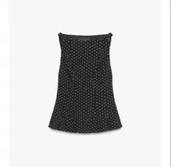 完売品 ZARA ドット柄ペプラムリボントップス S ブラック - メルカリ